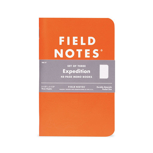 Field Notes Expedition Waterproof Notebook - Dot Grid (3-Pack)