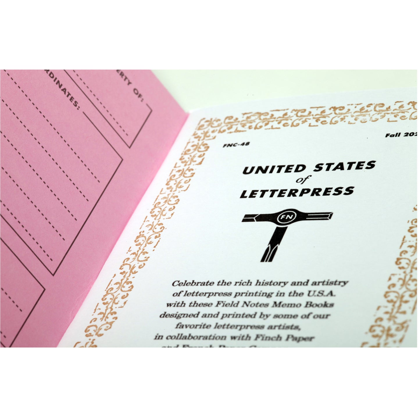 Field Notes United States of Letterpress - Pack C