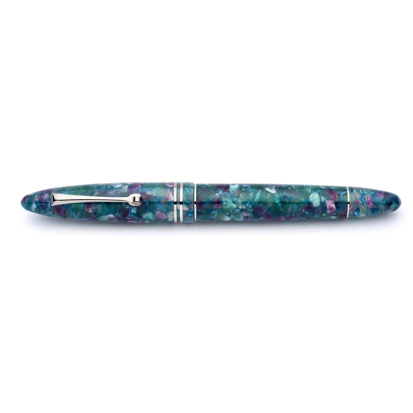 Leonardo Furore Fountain Pen - Aquapetra with Silver Trim