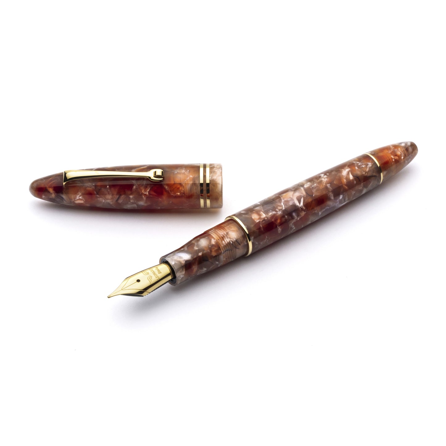 Leonardo Furore Fountain Pen - Ginger with Gold Trim