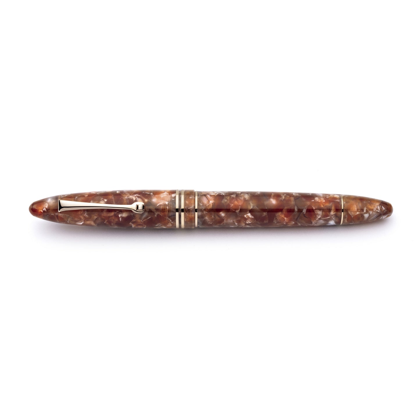 Leonardo Furore Fountain Pen - Ginger with Rose Gold Trim