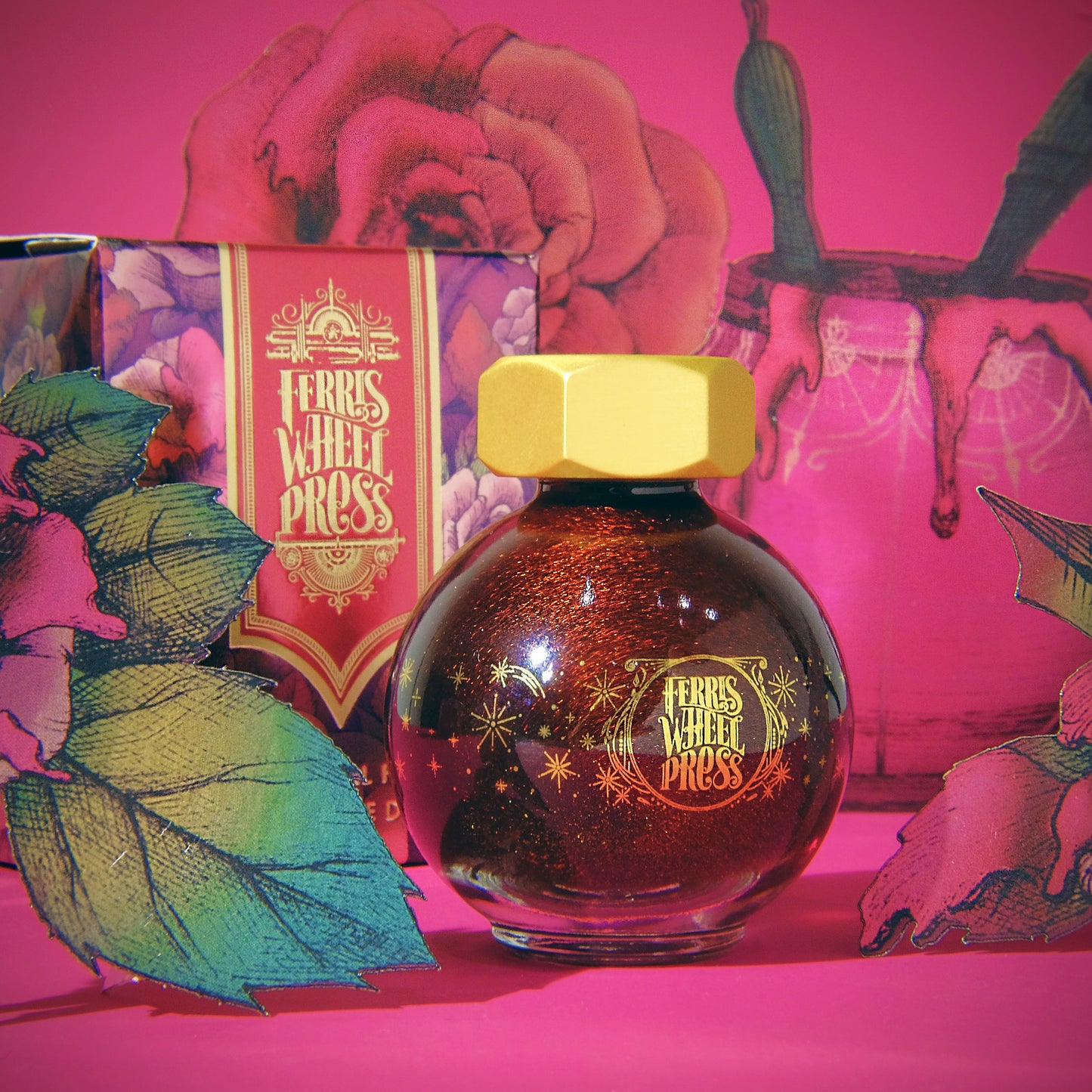 Ferris Wheel Press Ruby Royal Flush (20ml) Bottled Ink - Down the Rabbit Hole