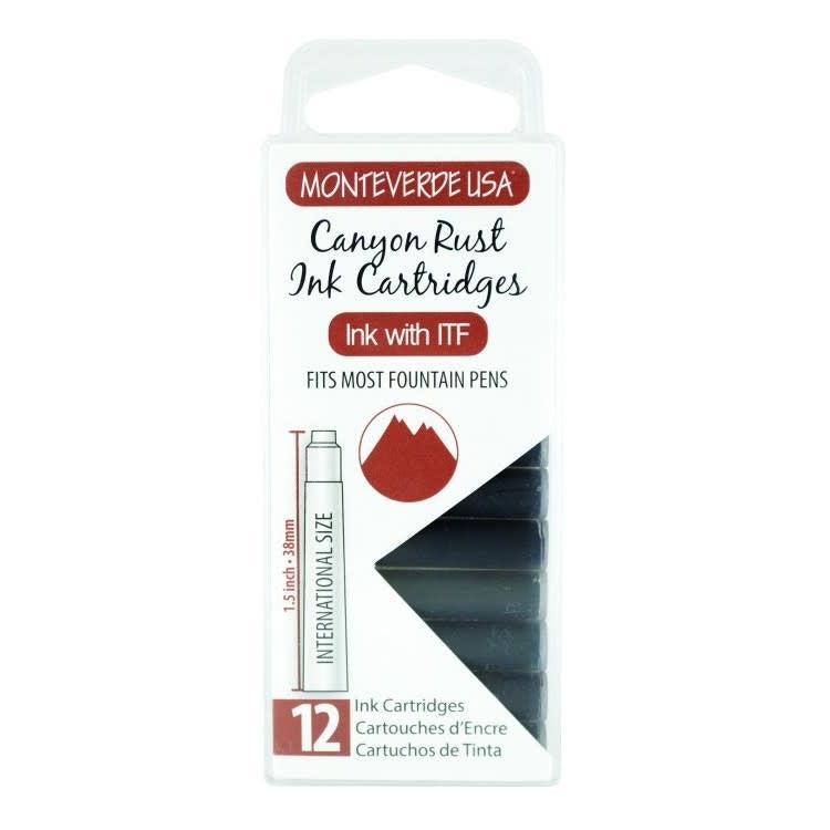 Monteverde Canyon Rust Ink Cartridges (Set of 12)