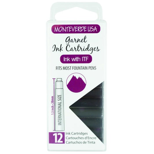 Monteverde Garnet Ink Cartridges (Set of 12)