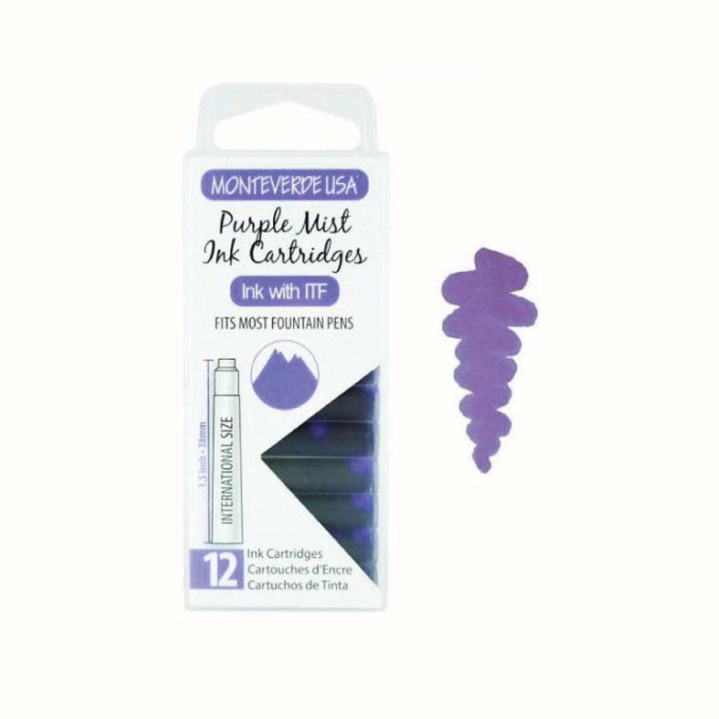 Monteverde Purple Mist Ink Cartridges (Set of 12)