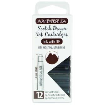 Monteverde Scotch Brown Ink Cartridges (Set of 12)