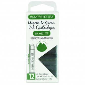 Monteverde Yosemite Green Ink Cartridges (Set of 12)