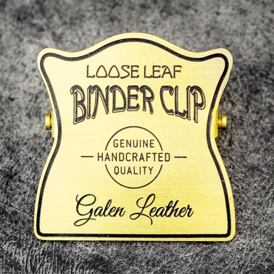 Galen Leather Co. Brass Binder Clip