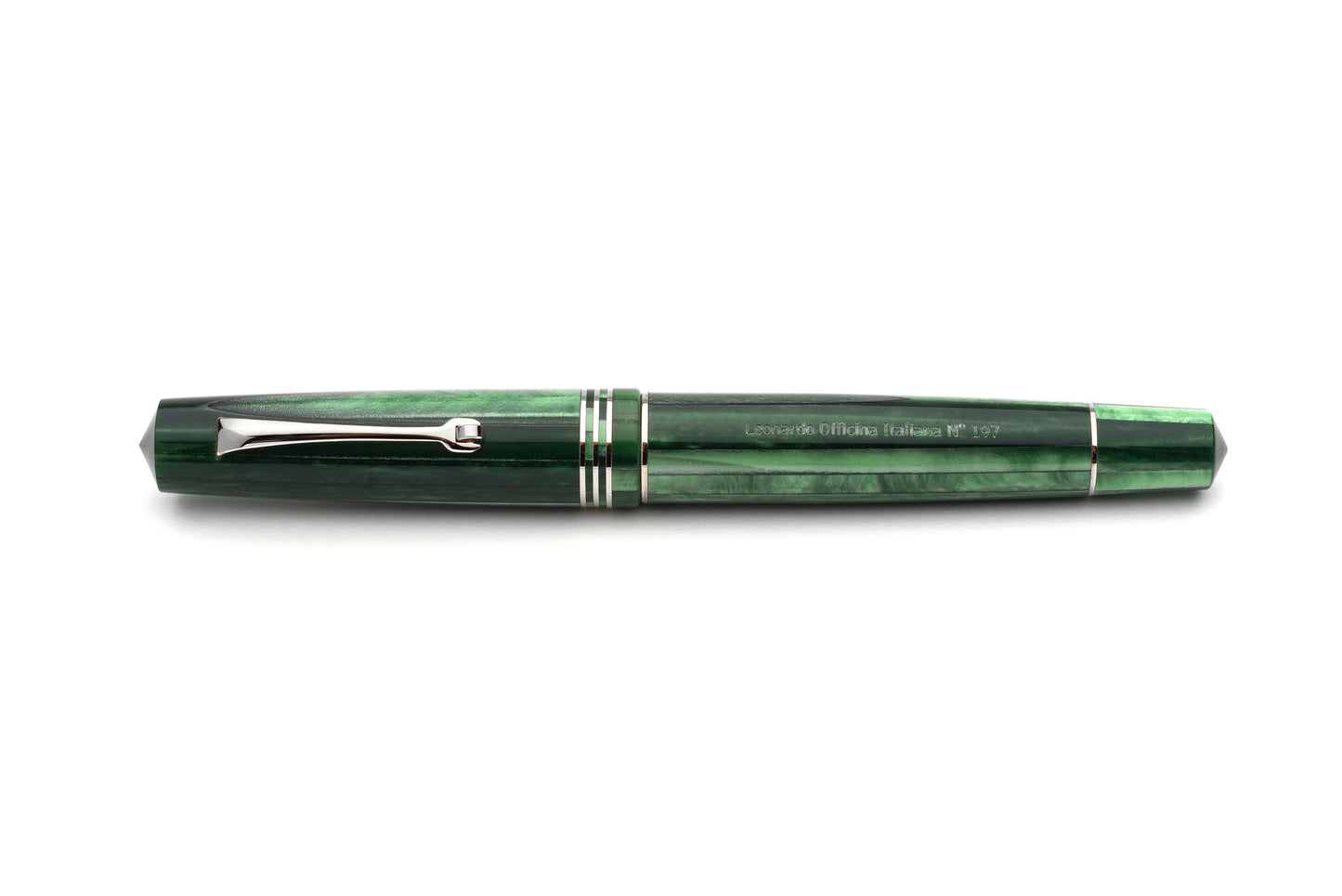 Leonardo Momento Zero Fountain Pen - Alga with Silver Trim