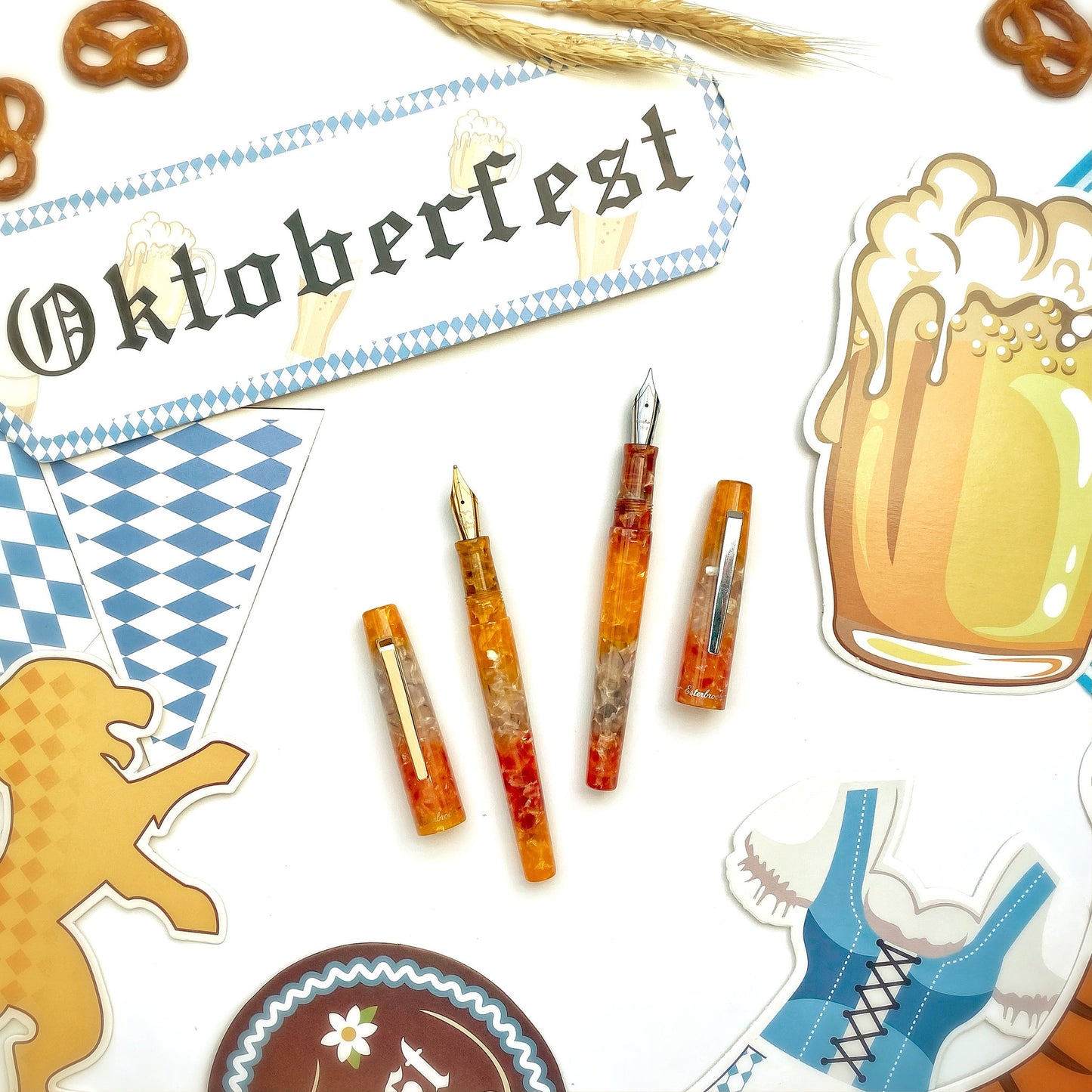 Esterbrook Camden Fountain Pen - Oktoberfest with Palladium Trim (Limited Edition)
