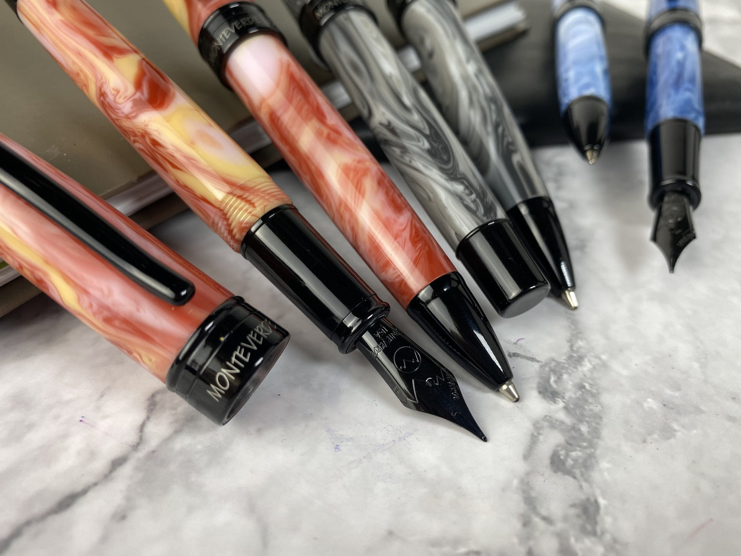 Monteverde Prima Fountain Pen - Blue Swirl