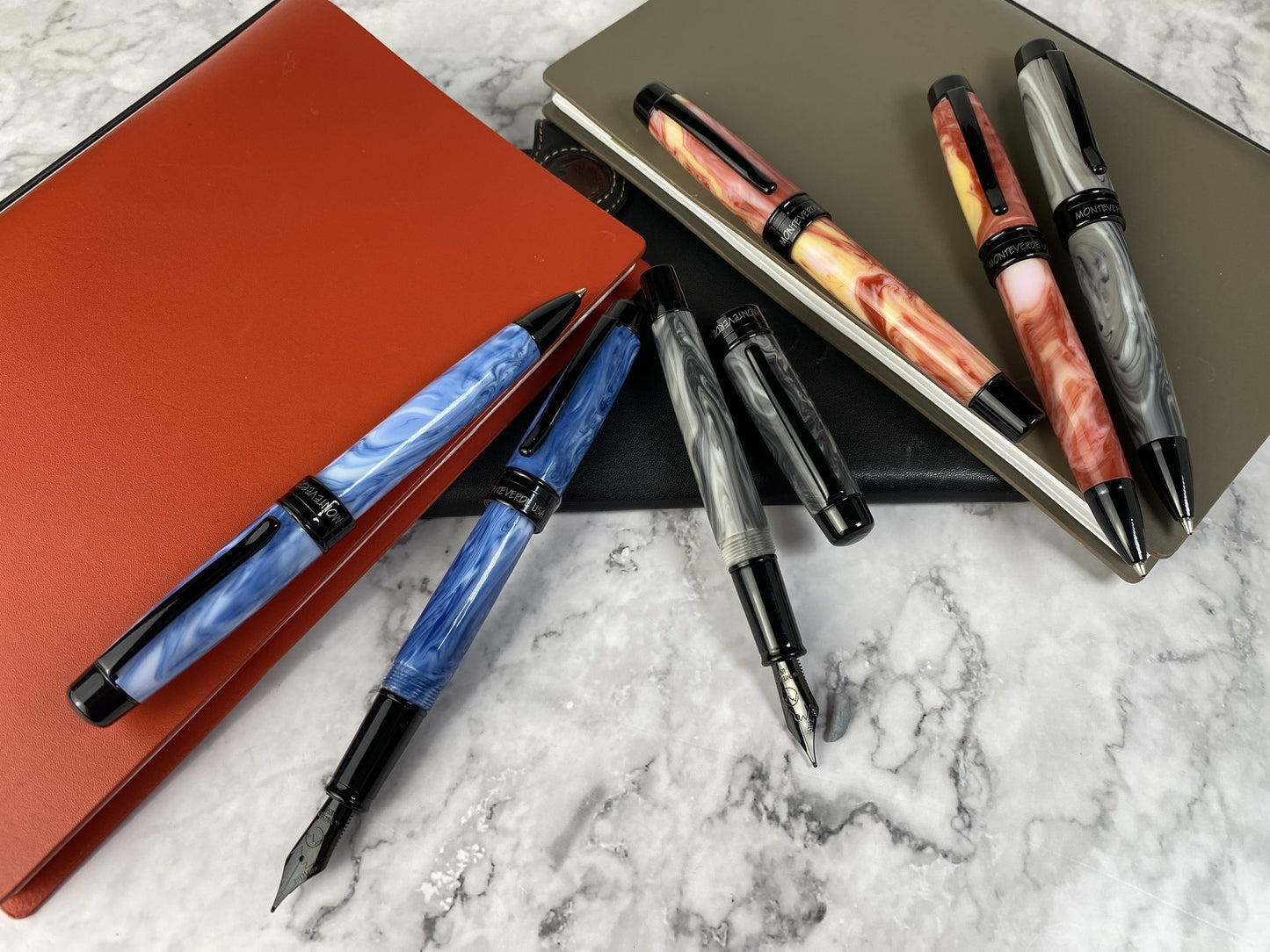 Monteverde Prima Fountain Pen - Blue Swirl