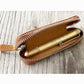 Galen Leather Single Zippered Pen Case for Kaweco Pocket Pen - Crazy Horse Brown