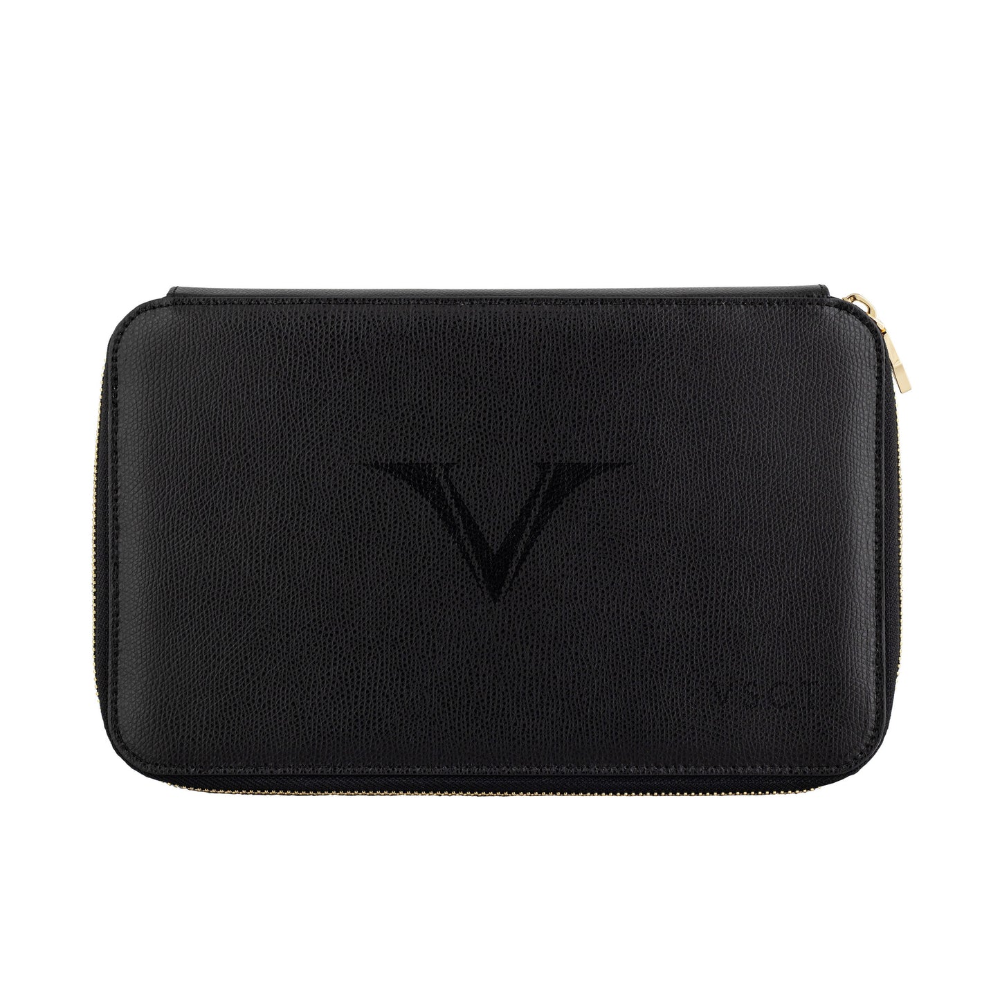 Visconti 12 Pen Case  - Black Leather VSCT Collection