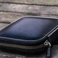 Galen Leather 10 Slot Zippered Pen Case - Black