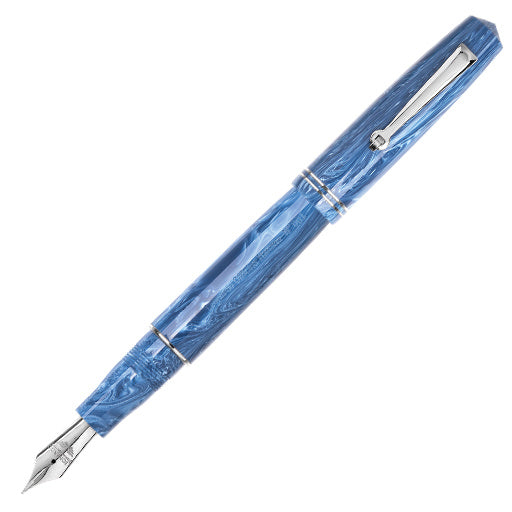 Leonardo Momento Zero Fountain Pen - Positano Blue Silver Trim