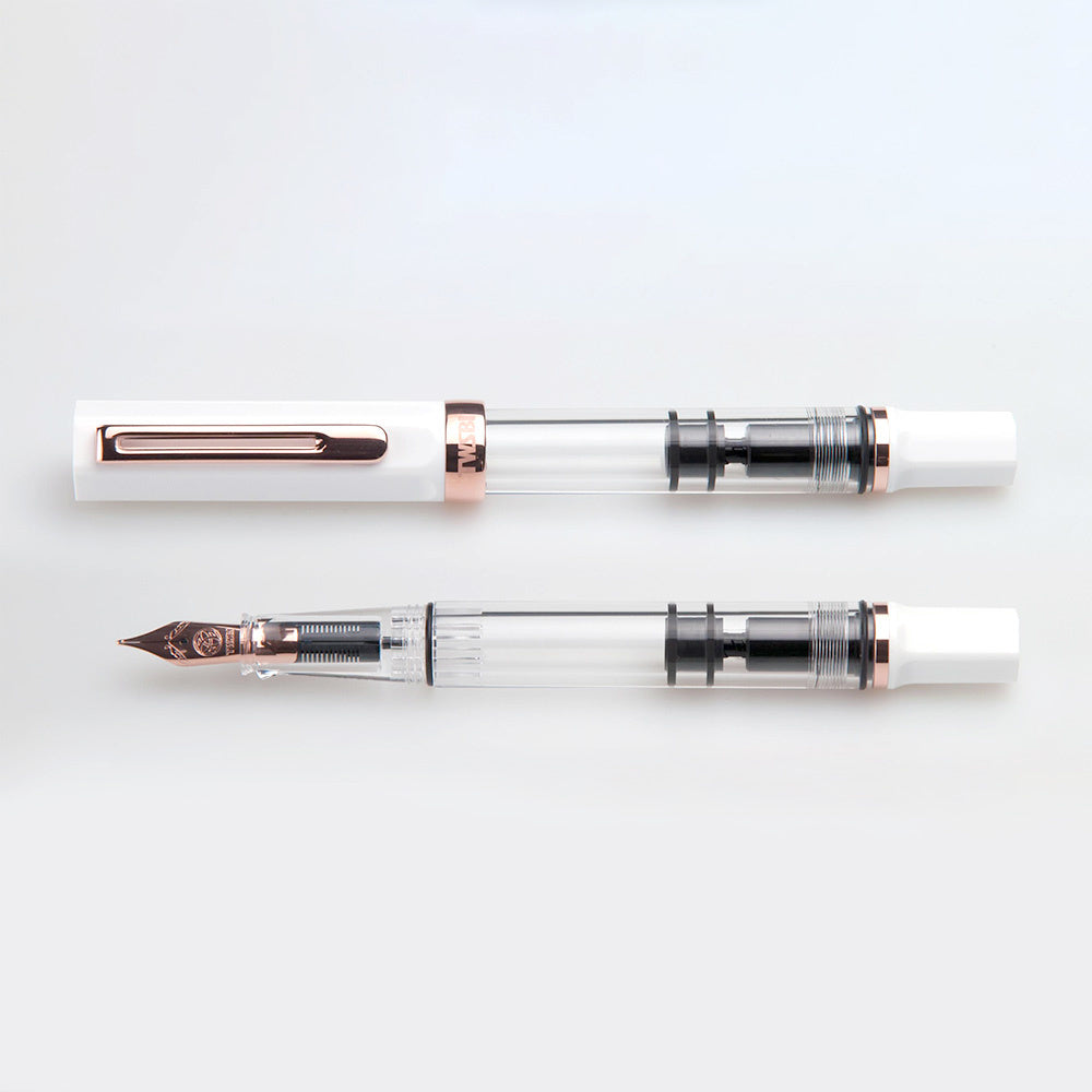 TWSBI ツイスビー　エコ　ホワイトローズG F TWSBI ECO White with Rose Gold ツイスビー エコ（ホワイト