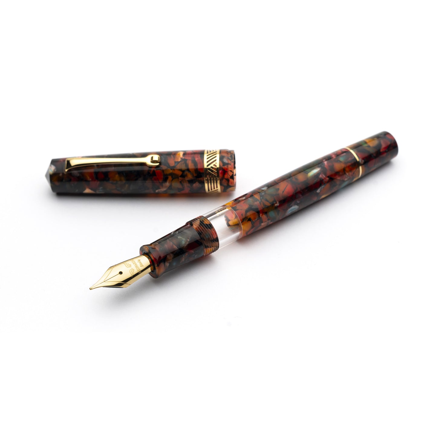 Leonardo Momento Magico Fountain Pen - Millefiori with Gold Trim
