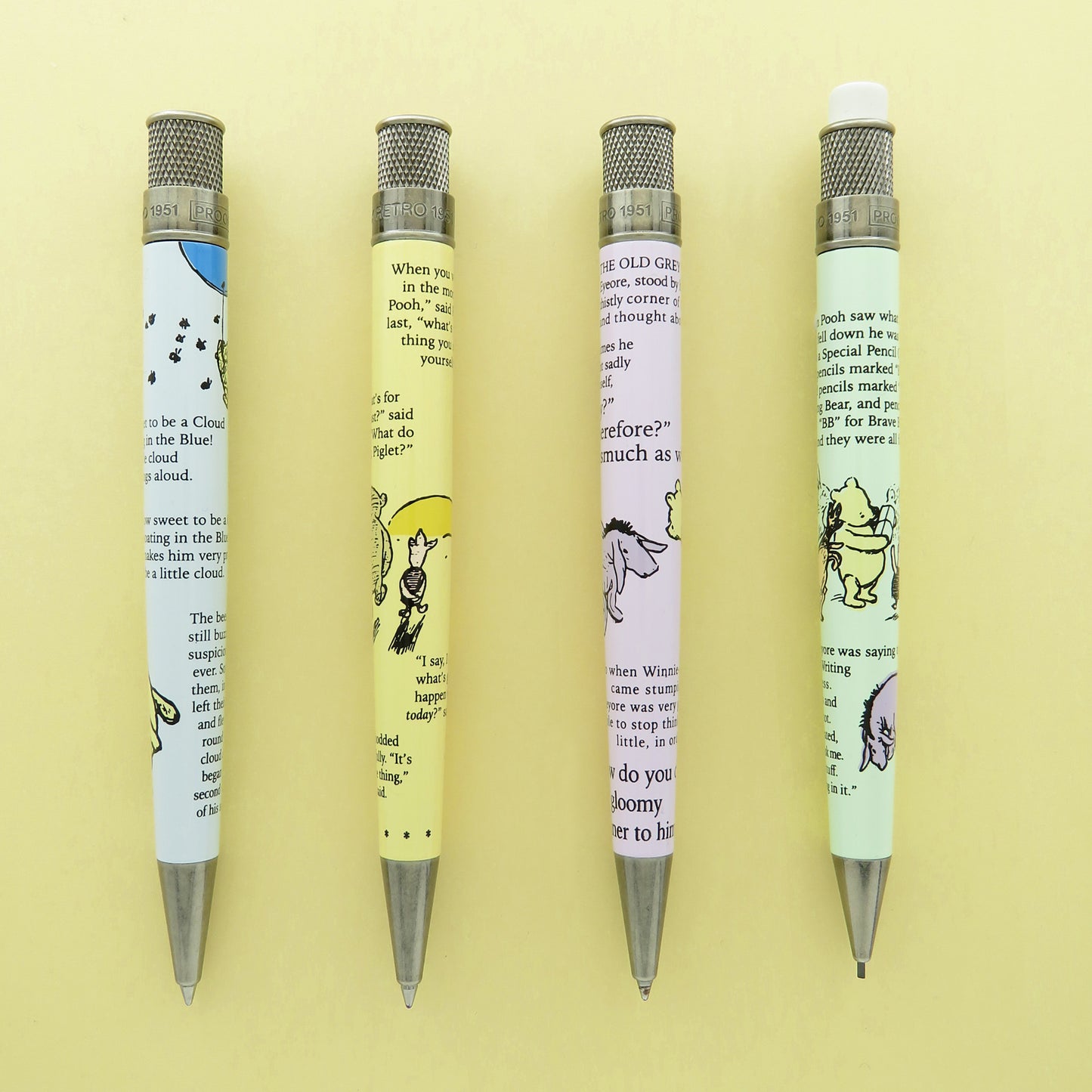 Retro 51 Collection Tornado Gift Set - A.A. Milne Winnie-the-Pooh Collection (3 Rollerballs and Pencil 1.15mm) - Retired