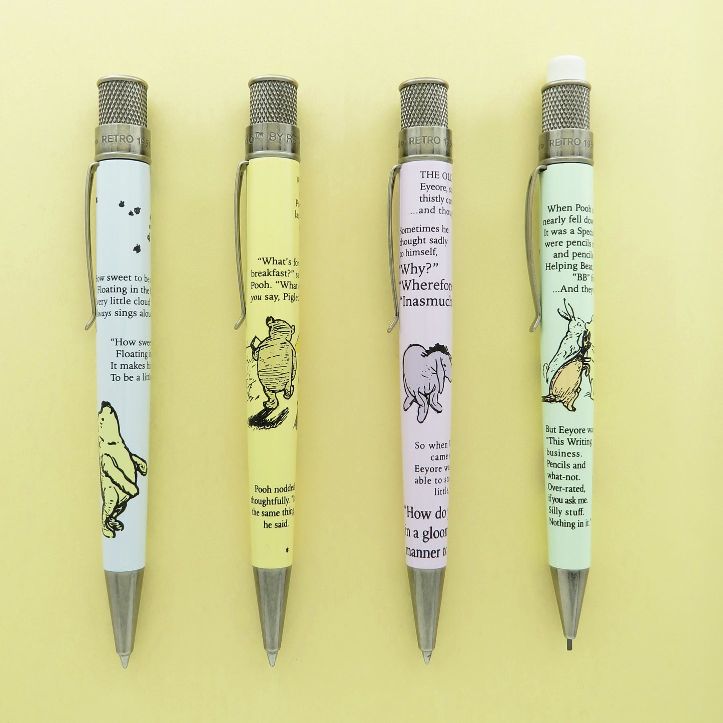 Retro 51 Collection Tornado Gift Set - A.A. Milne Winnie-the-Pooh Collection (3 Rollerballs and Pencil 1.15mm) - Retired