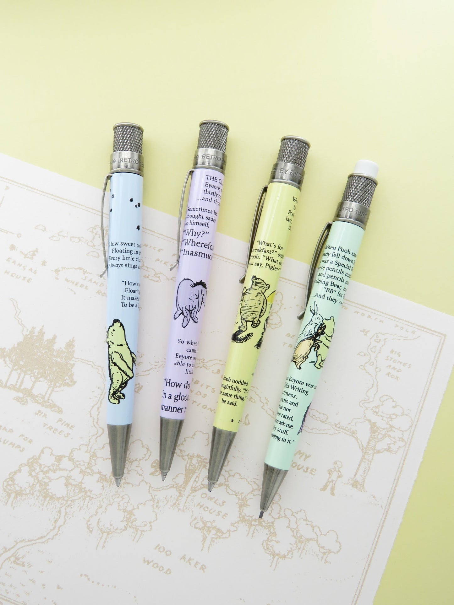 Retro 51 Collection Tornado Gift Set - A.A. Milne Winnie-the-Pooh Collection (3 Rollerballs and Pencil 1.15mm) - Retired
