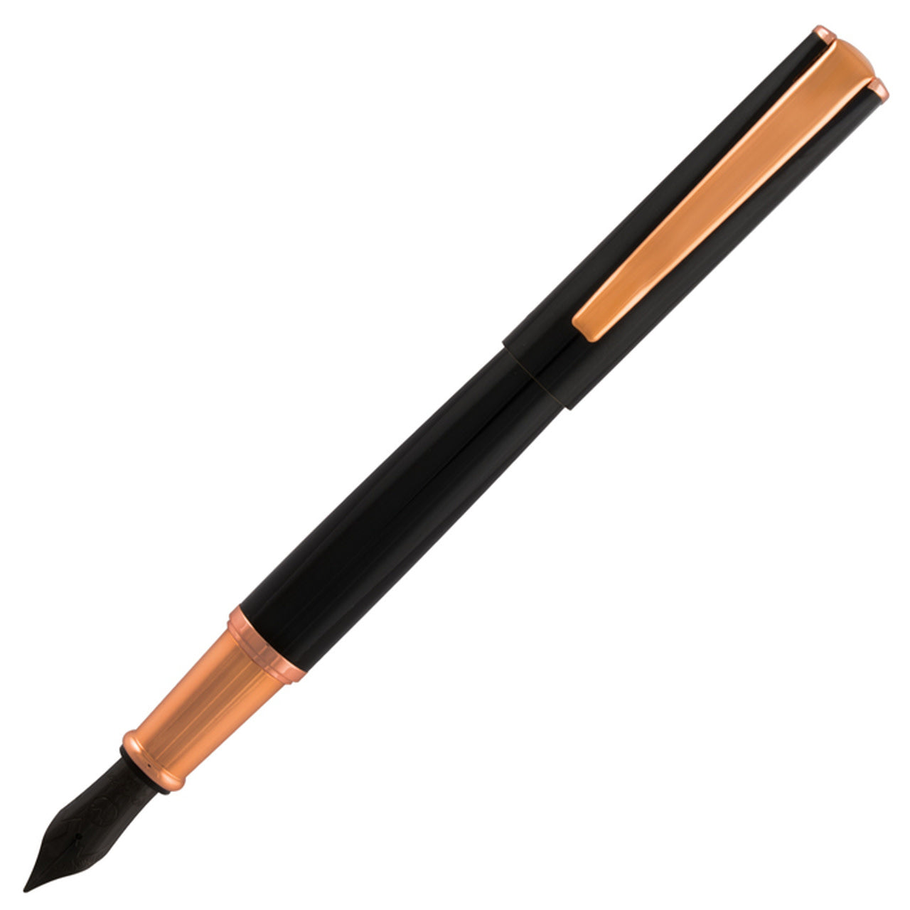 Monteverde Impressa Fountain Pen - Black with Rose Gold Trim