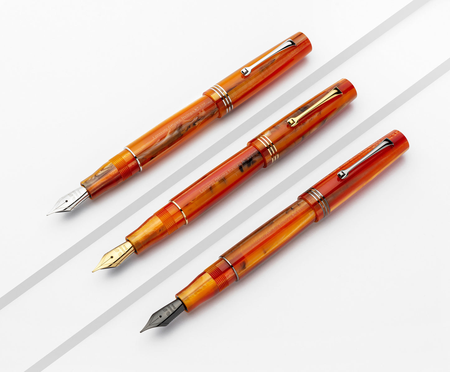 Leonardo Momento Zero Fountain Pen - Mango with Silver Trim