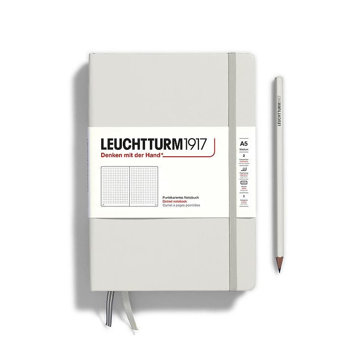 Leuchtturm1917 A5 Medium Hardcover Dotted Notebook - Light Grey (Discontinued)