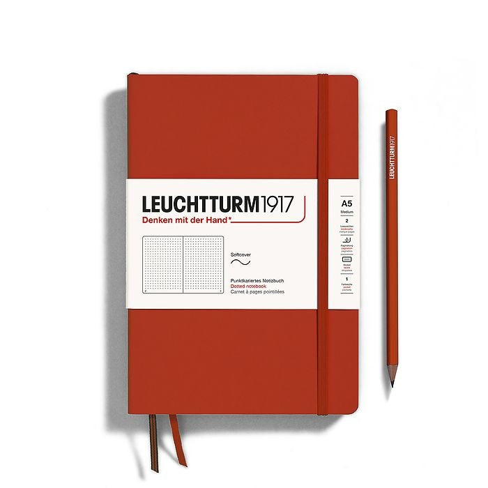 Leuchtturm1917 A5 Medium Softcover Dotted Notebook - Fox Red