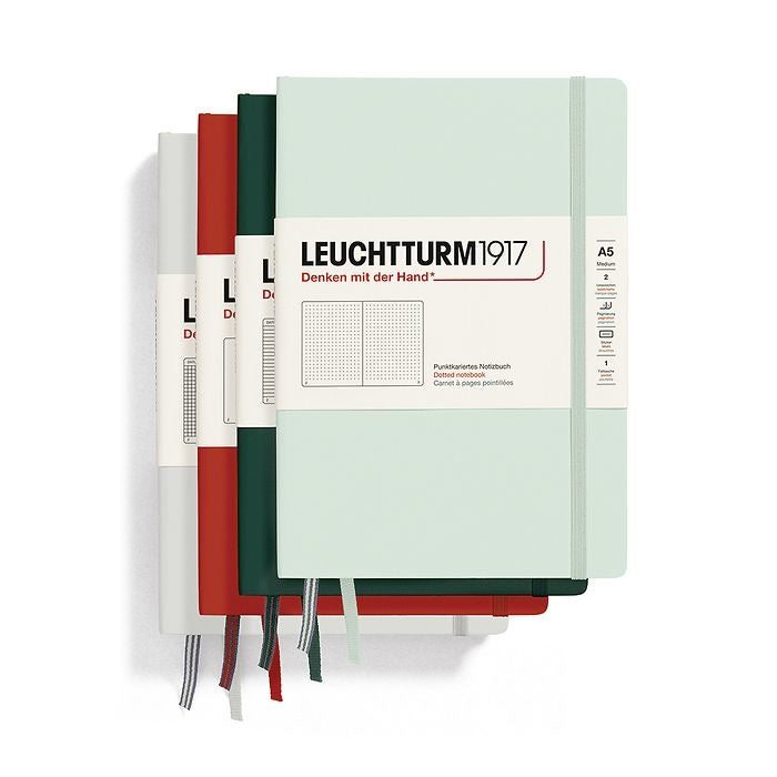 Leuchtturm1917 A5 Medium Softcover Dotted Notebook - Mint Green