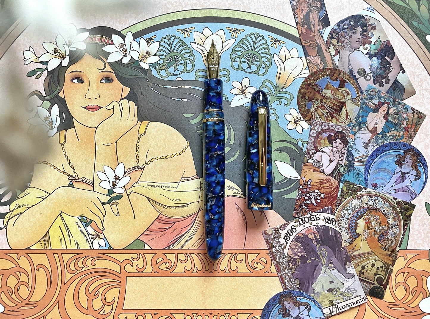 Esterbrook Estie Fountain Pen - Nouveau Bleu with Gold Trim