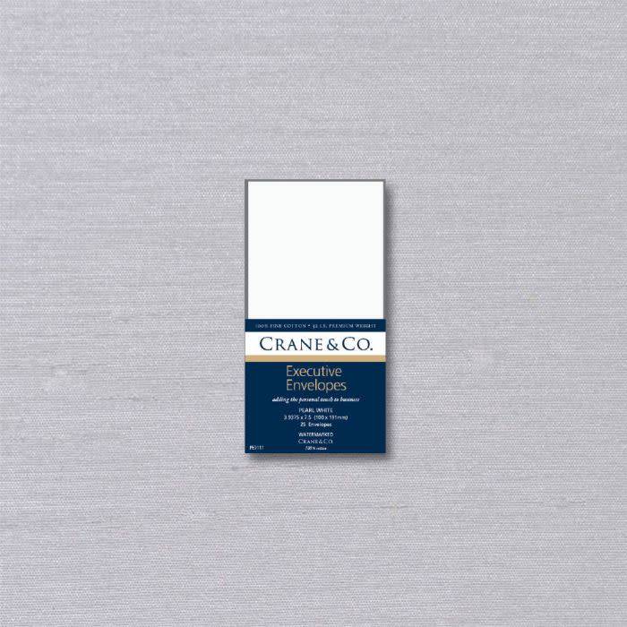 Crane Pearl White Monarch Envelope (25 ea)