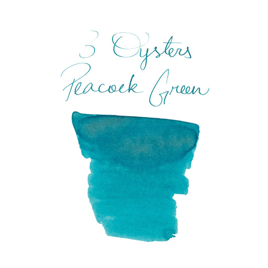 3 Oysters Peacock Green (38ml) Bottled Ink (Delicious)