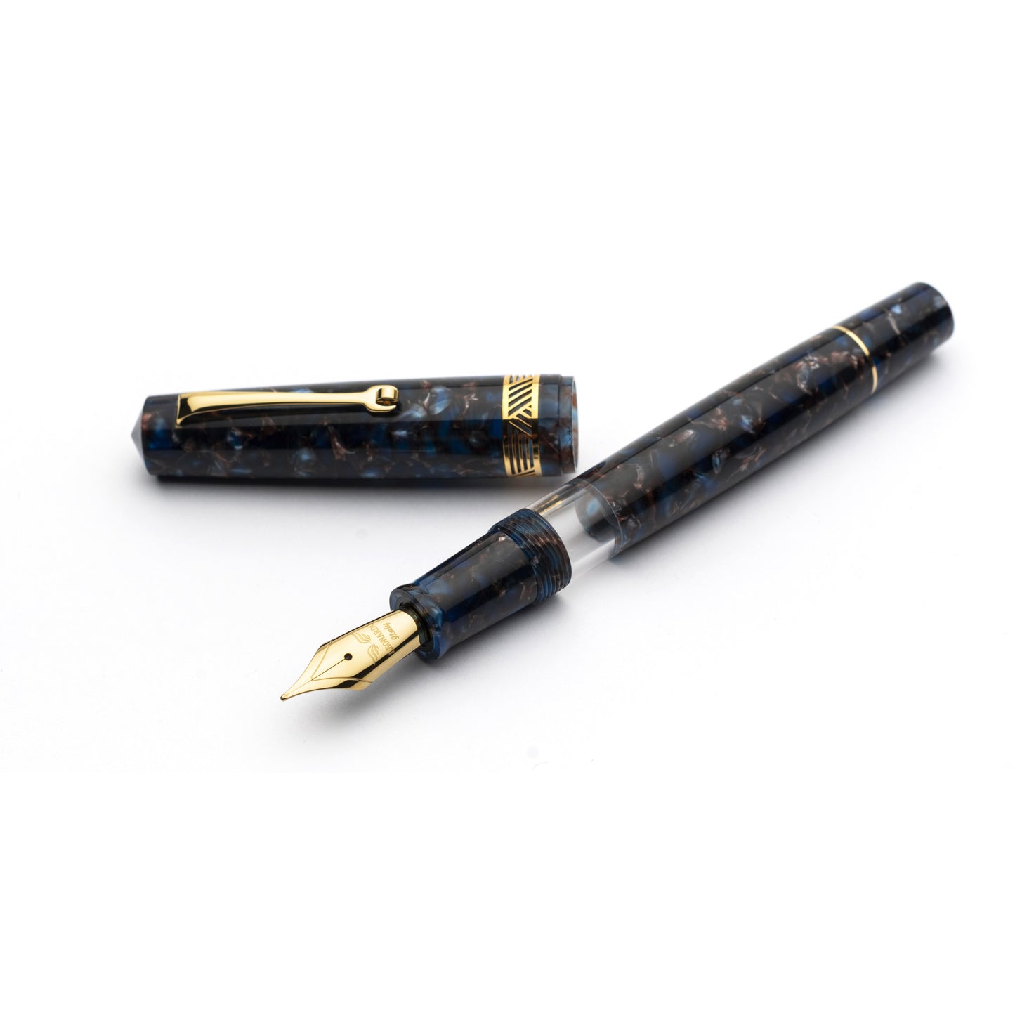 Leonardo Momento Magico Fountain Pen - Pietra Salata with Gold Trim