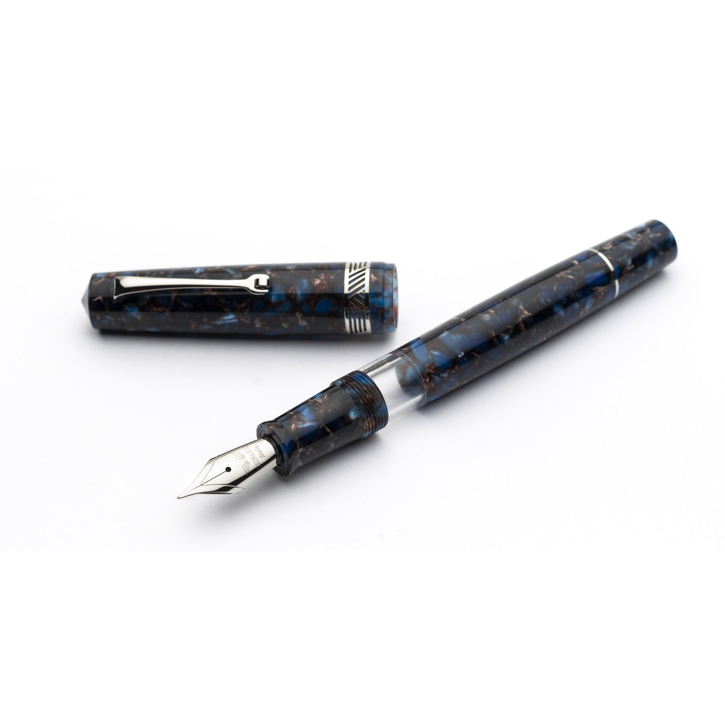 Leonardo Momento Magico Fountain Pen - Pietra Salata Silver Trim