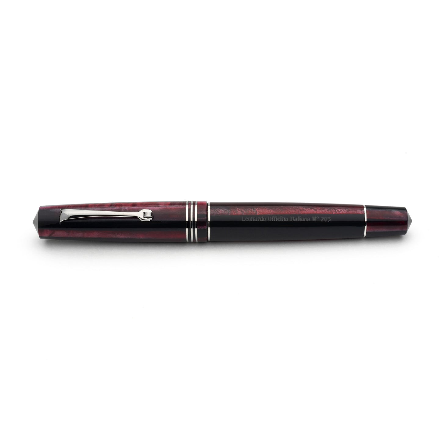 Leonardo Momento Zero Fountain Pen - Prugna Plum with Silver Trim