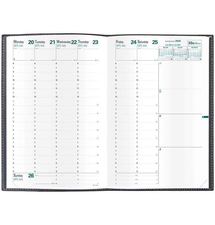 Quo Vadis 2025 Minister #18 Vertical Weekly Planner - Texas Bamboo