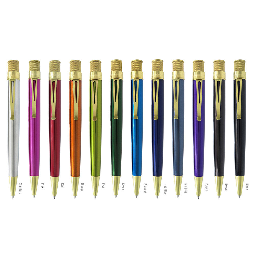 Retro 51 Tornado Classic Brass Rollerball - Kiwi (Discontinued)
