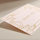 Crane Rose Gold Deco Border Thank You Card (10 ea)