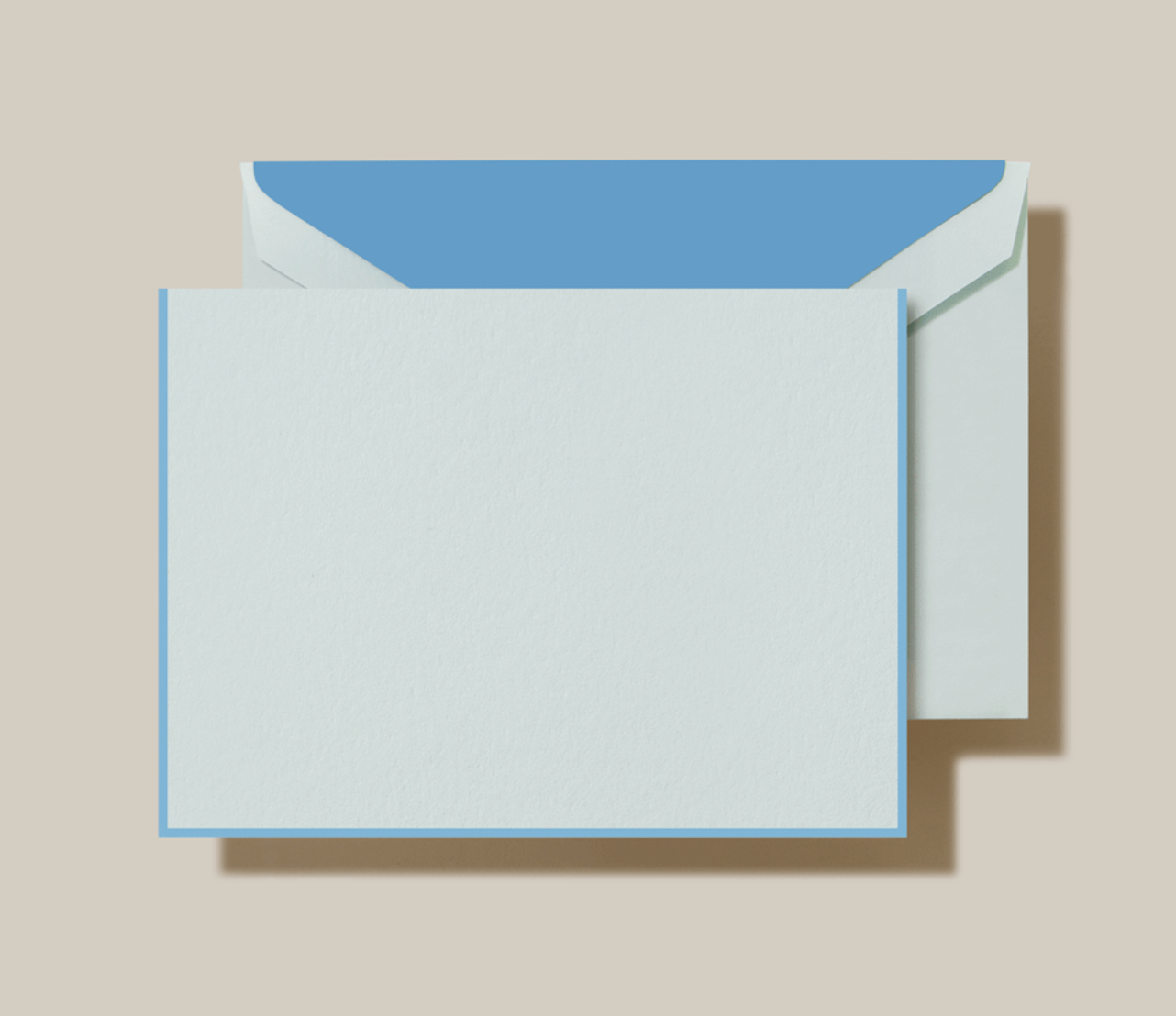 Crane Newport Blue Bordered Beach Glass Note (10 ea)