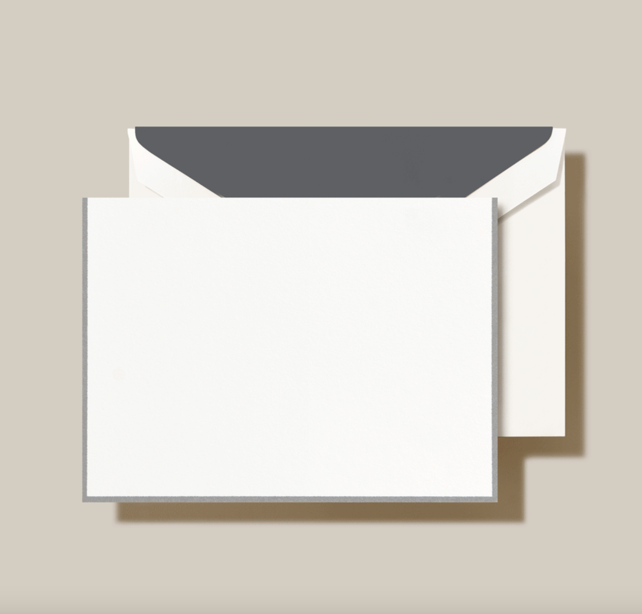 Crane Charcoal Bordered Note (10 ea)