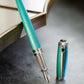 S.T. Dupont Line D Large Diamond Guilloche Fountain Pen - Aquamarine