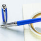 S.T. Dupont Line D Large Diamond Guilloche Fountain Pen -Sapphire