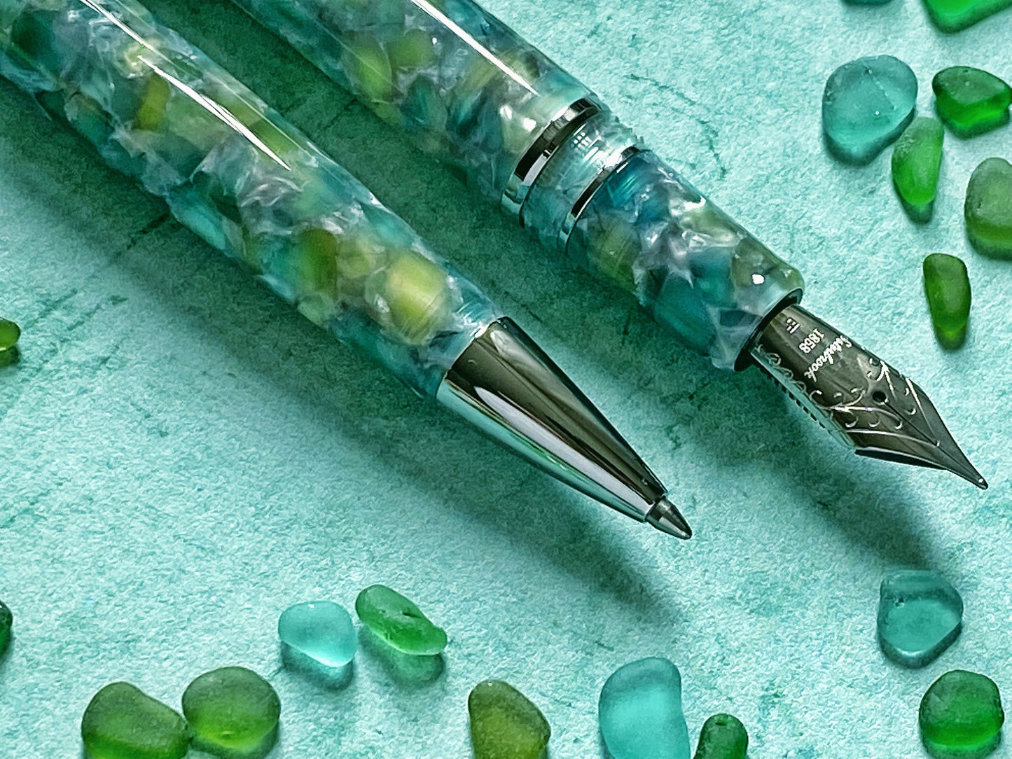 Esterbrook Estie Fountain Pen - Sea Glass with Palladium Trim