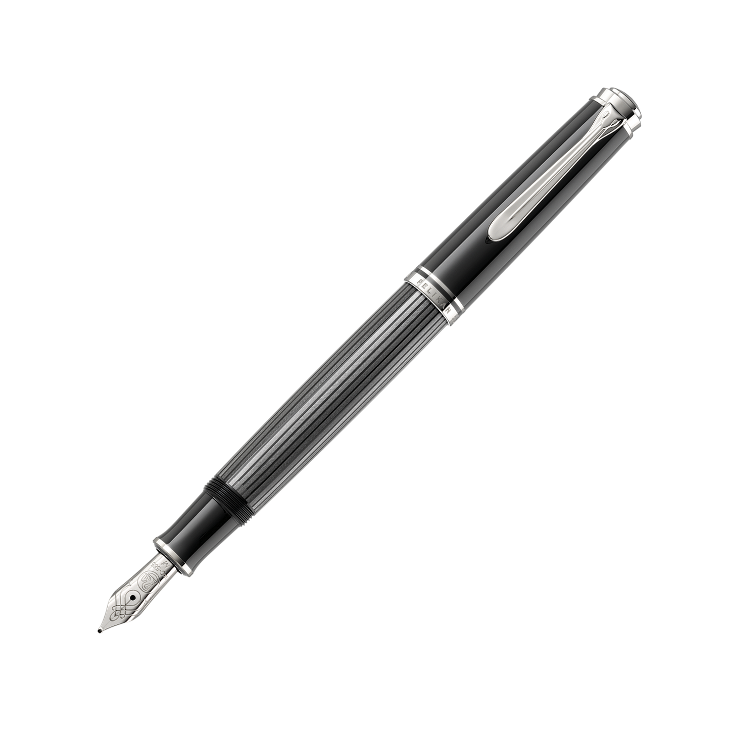Pelikan Souverän M605 Fountain Pen -  Stresemann Anthracite Stripes