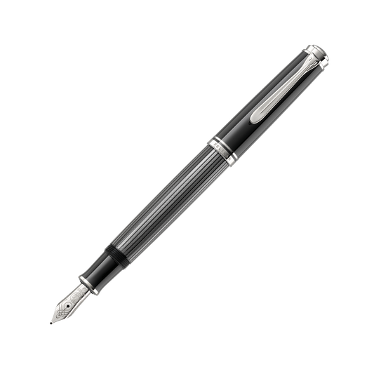 Pelikan Souverän M605 Fountain Pen -  Stresemann Anthracite Stripes