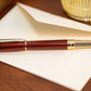 S.T. Dupont Line-D Firehead Guilloche Fountain Pen - Amber