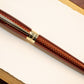 S.T. Dupont Line-D Firehead Guilloche Fountain Pen - Amber