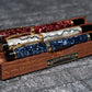 Galen Leather Wood Pen Bed Fountain Pen Stand - Mahogany