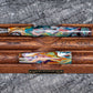 Galen Leather Wood Pen Bed Fountain Pen Stand - Mahogany